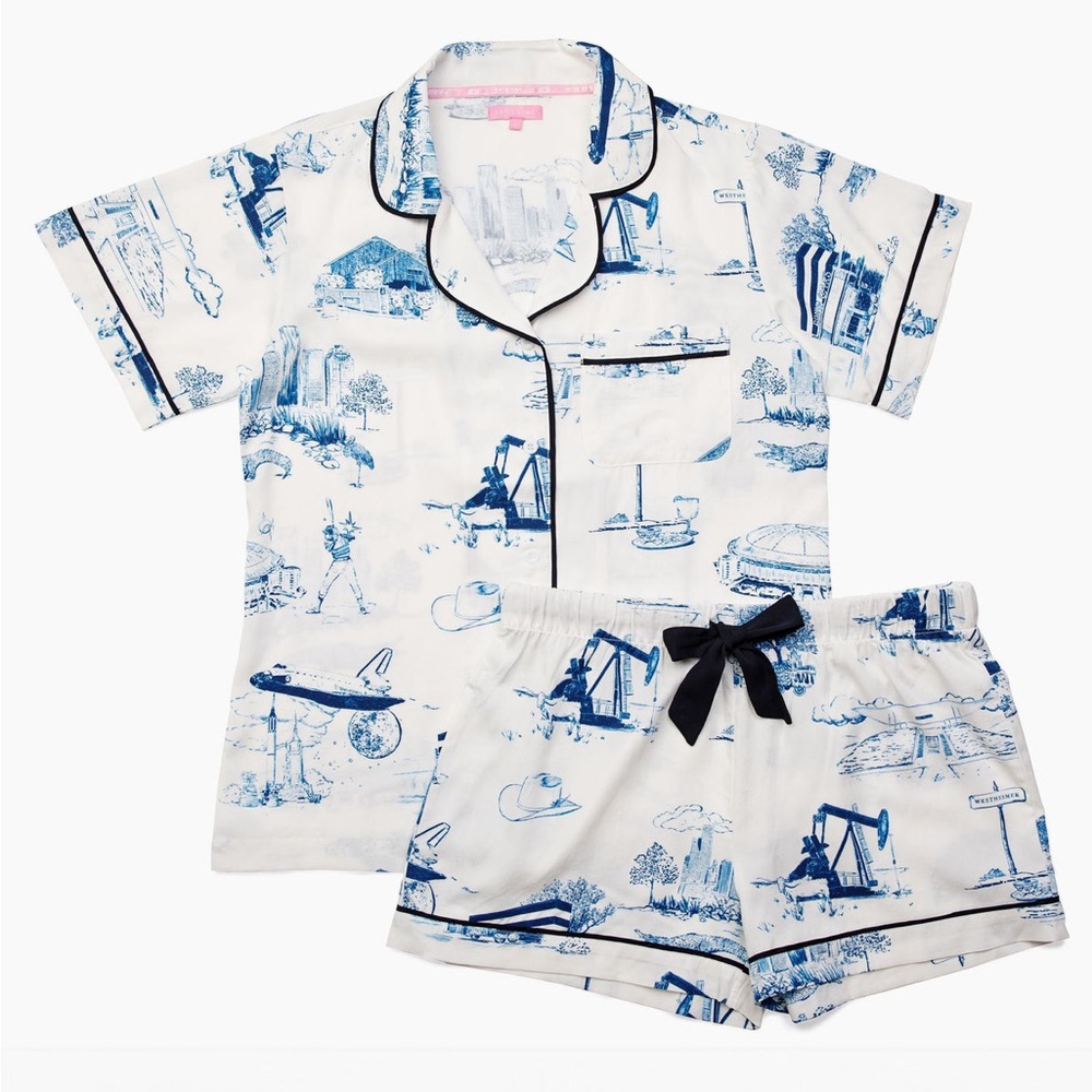 Katie Kime HOUSTON TOILE PAJAMA SHORTS SET